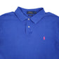 Mens Blue Polo Ralph Lauren Custom Fit  Polo Shirt