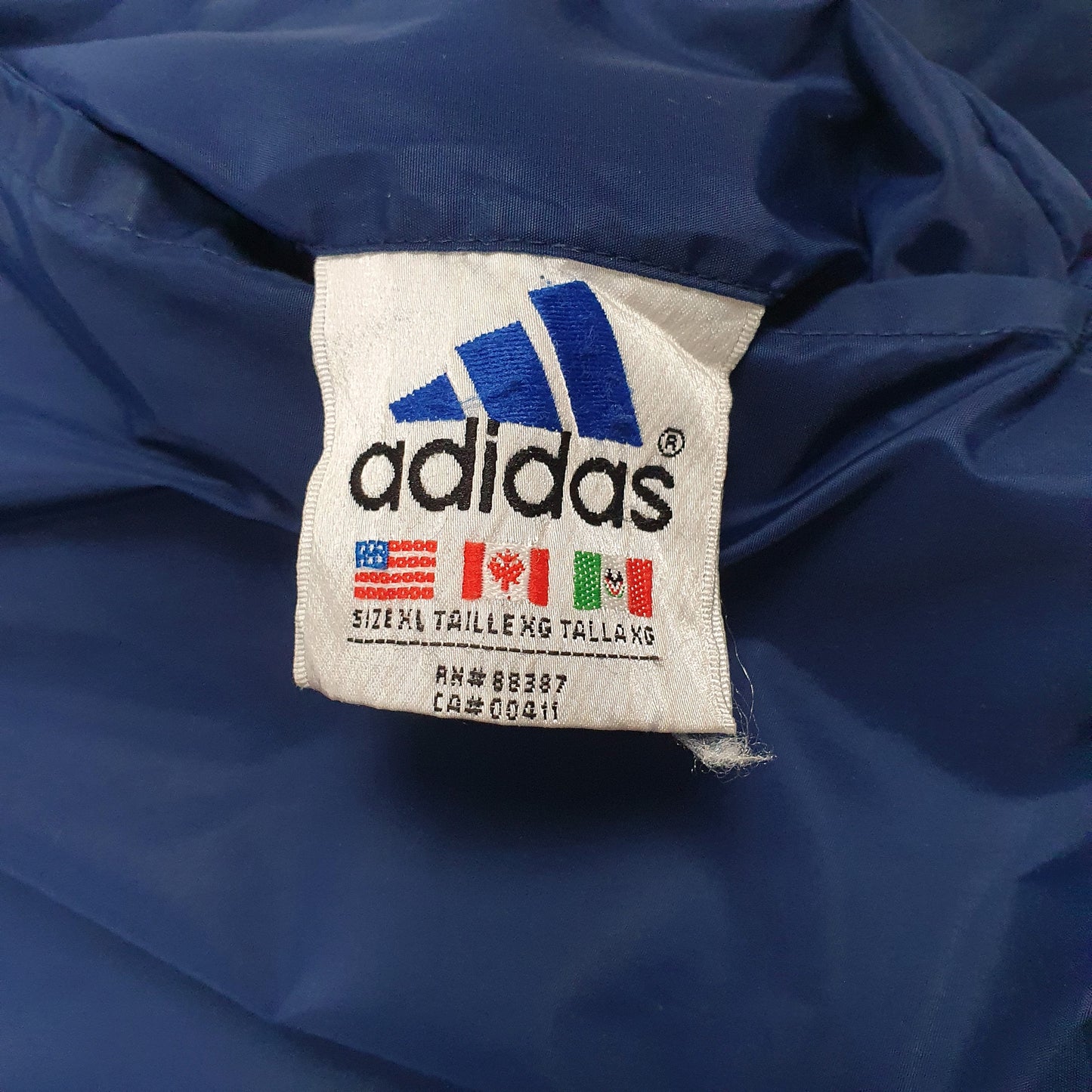 Mens Navy Adidas Vintage 90s Reversible Quarter Zip Coat