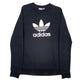 Mens Black Adidas Spellout Crewneck Jumper