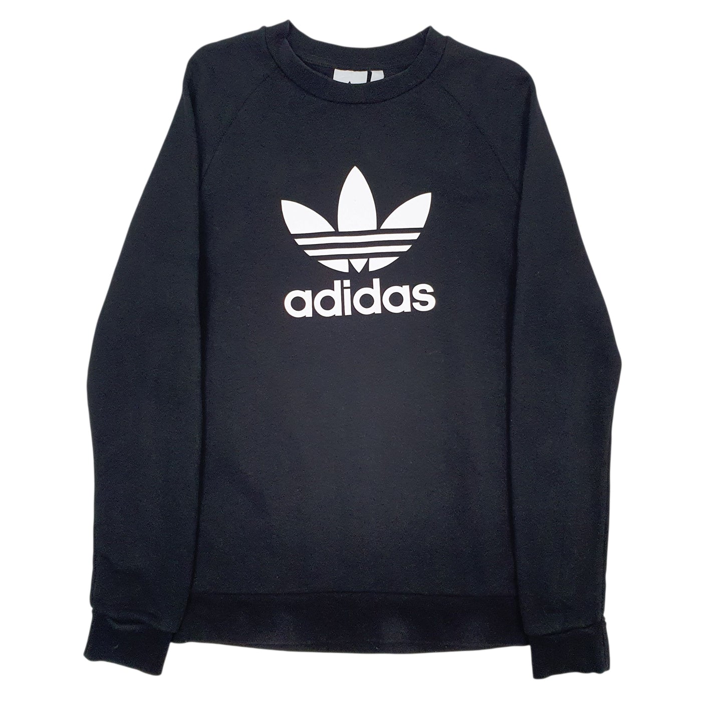 Mens Black Adidas Spellout Crewneck Jumper