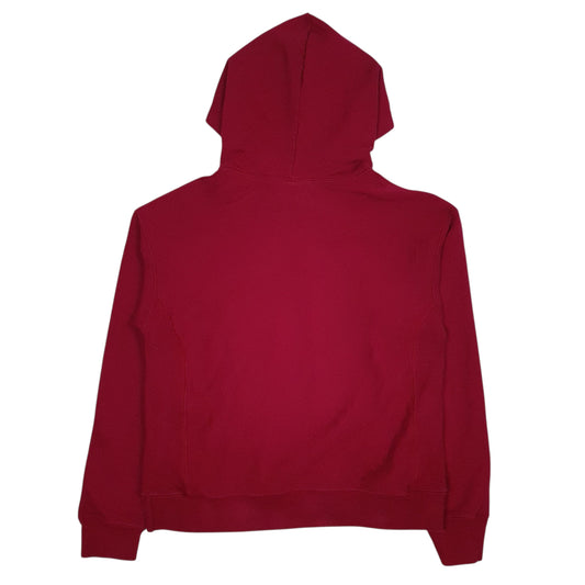 Womens Red Champion Reverse Weave Hoodie Jumper