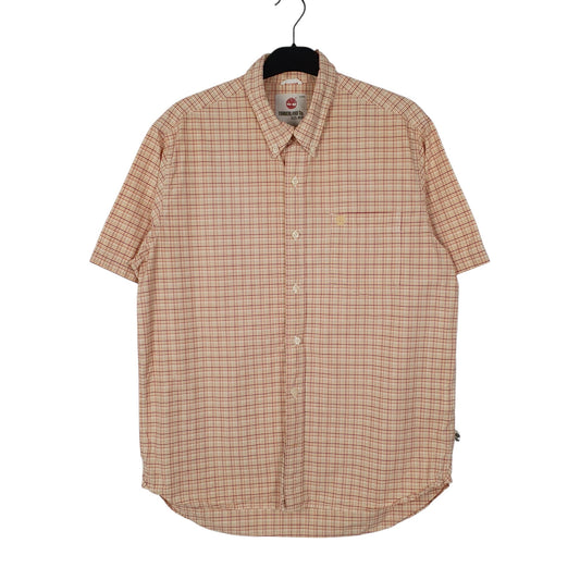 Mens Orange Timberland  Short Sleeve Shirt