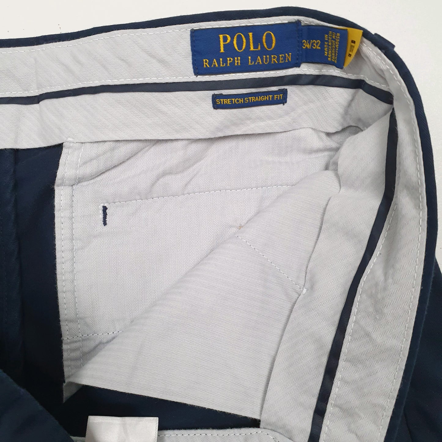 Mens Navy Polo Ralph Lauren Stretch  Trousers