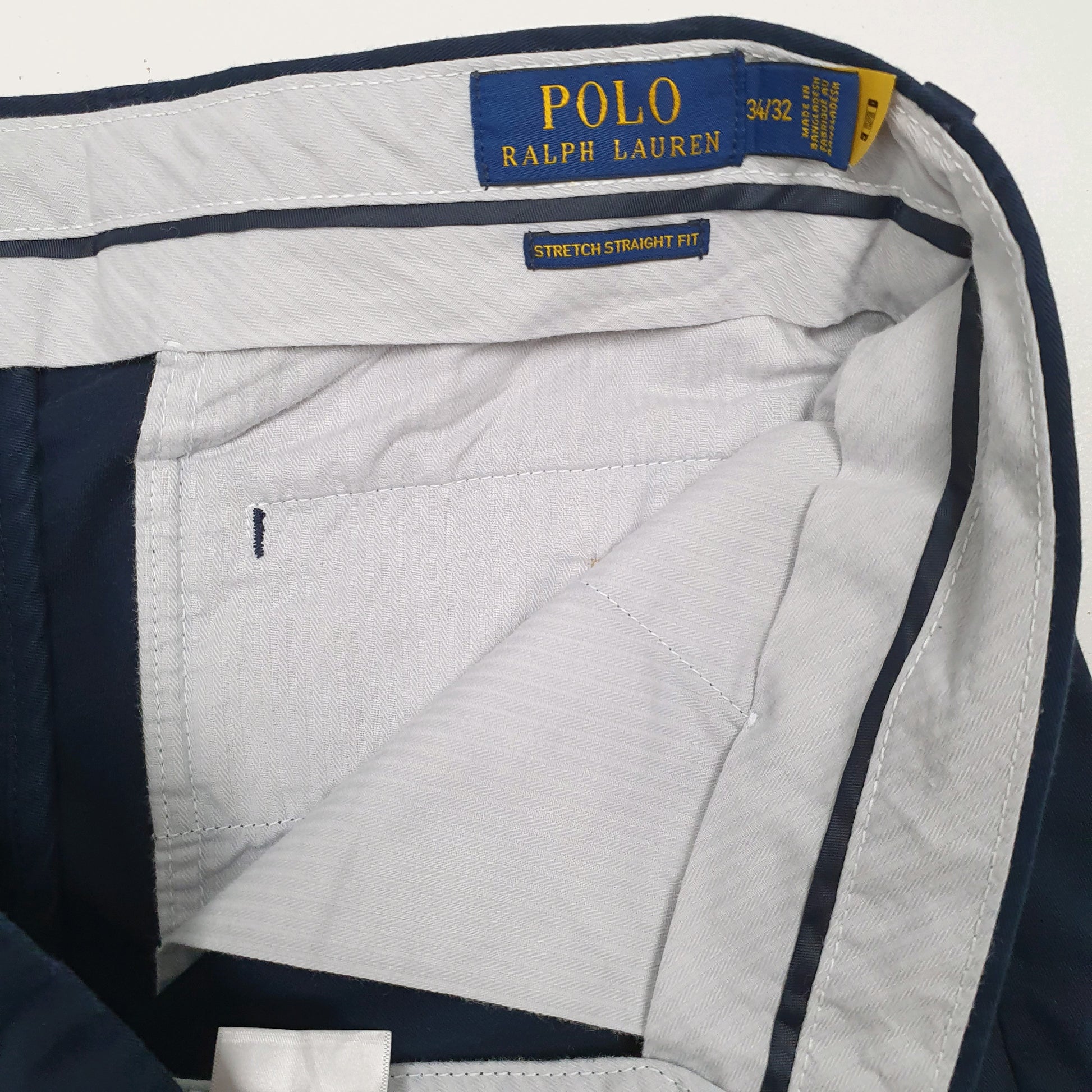 Mens Navy Polo Ralph Lauren Stretch  Trousers