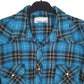 Mens Blue Wrangler Peael Snap Wrancher  Shirt