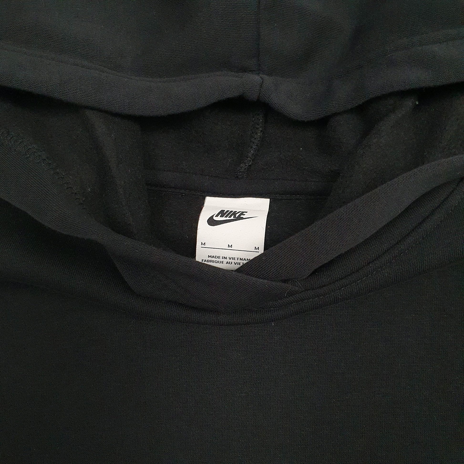Womens Black Nike Baggy Crop Top Hoodie Jumper