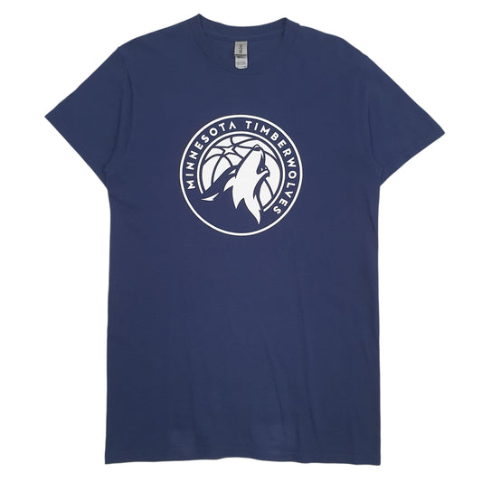 Mens Navy Gildan NBA Minnesota Timberwolves Short Sleeve T Shirt