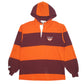 Mens Orange Barbarian Hooded Long Sleeve Polo Shirt
