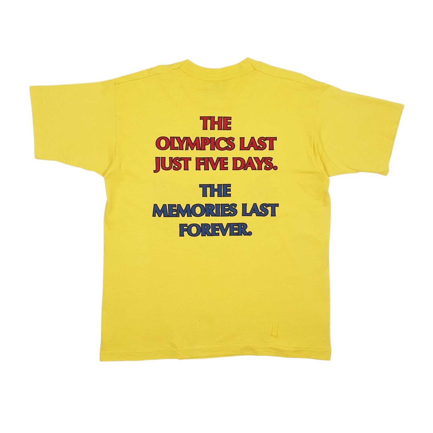 Mens Yellow Fruit Of The Loom Single Stitch Vintage 90s  T Shirt