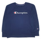 Mens Navy Champion Spellout Crewneck Jumper
