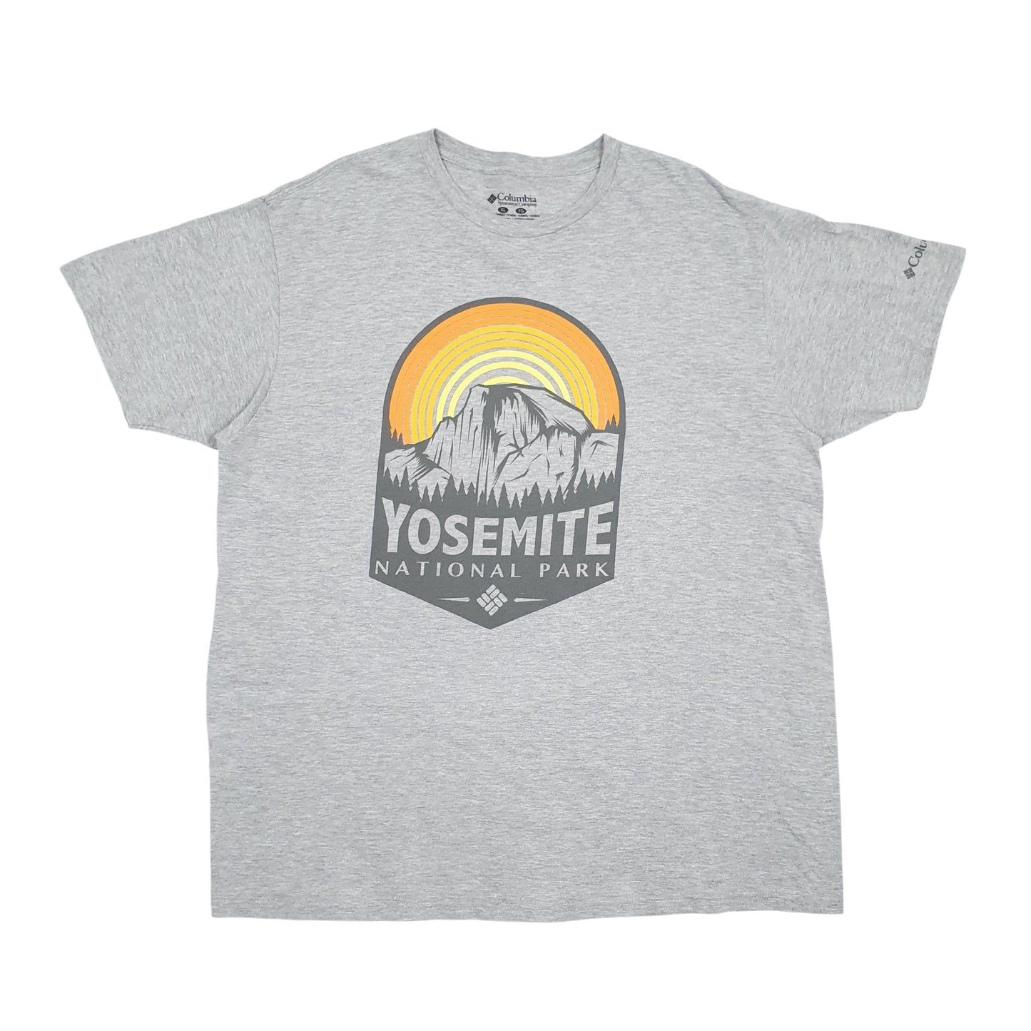 Mens Grey Columbia Sportswear Company Yosemite National Park Short Sleeve T Shirt