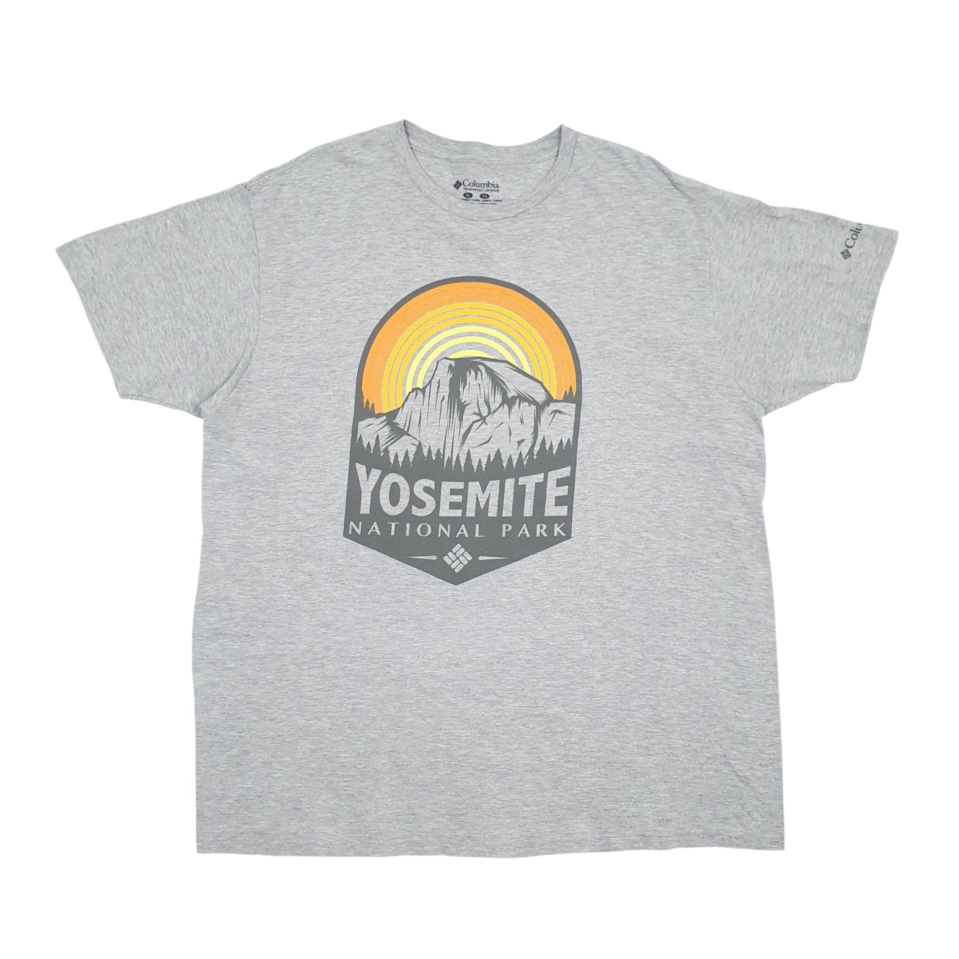 Mens Grey Columbia Sportswear Company Yosemite National Park Short Sleeve T Shirt