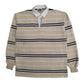 Mens Beige Barbarian Rugby Long Sleeve Polo Shirt