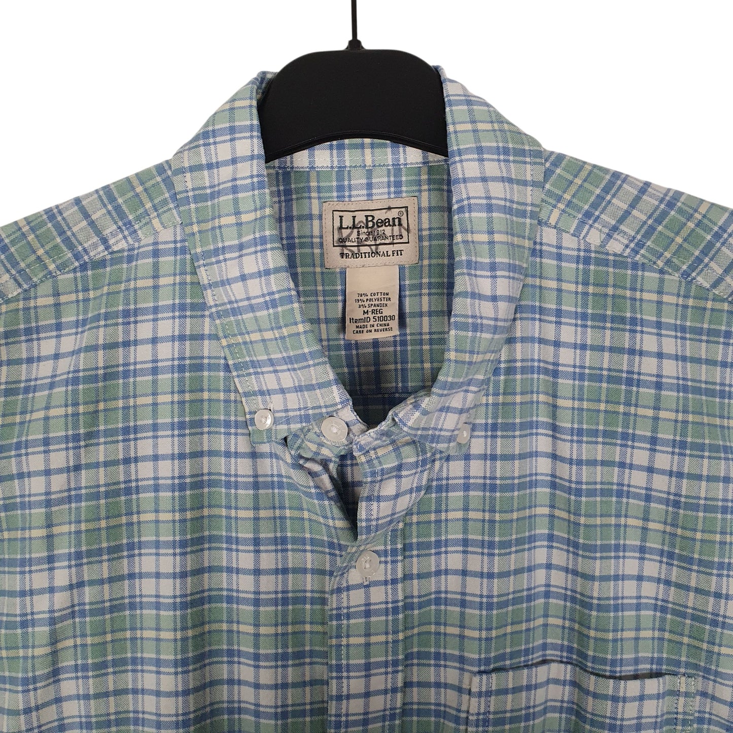 Mens Blue L.L.Bean Canvas  Shirt