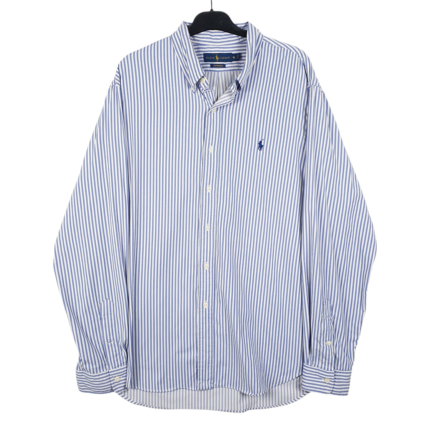 Mens Blue Ralph Lauren Performance Long Sleeve Shirt