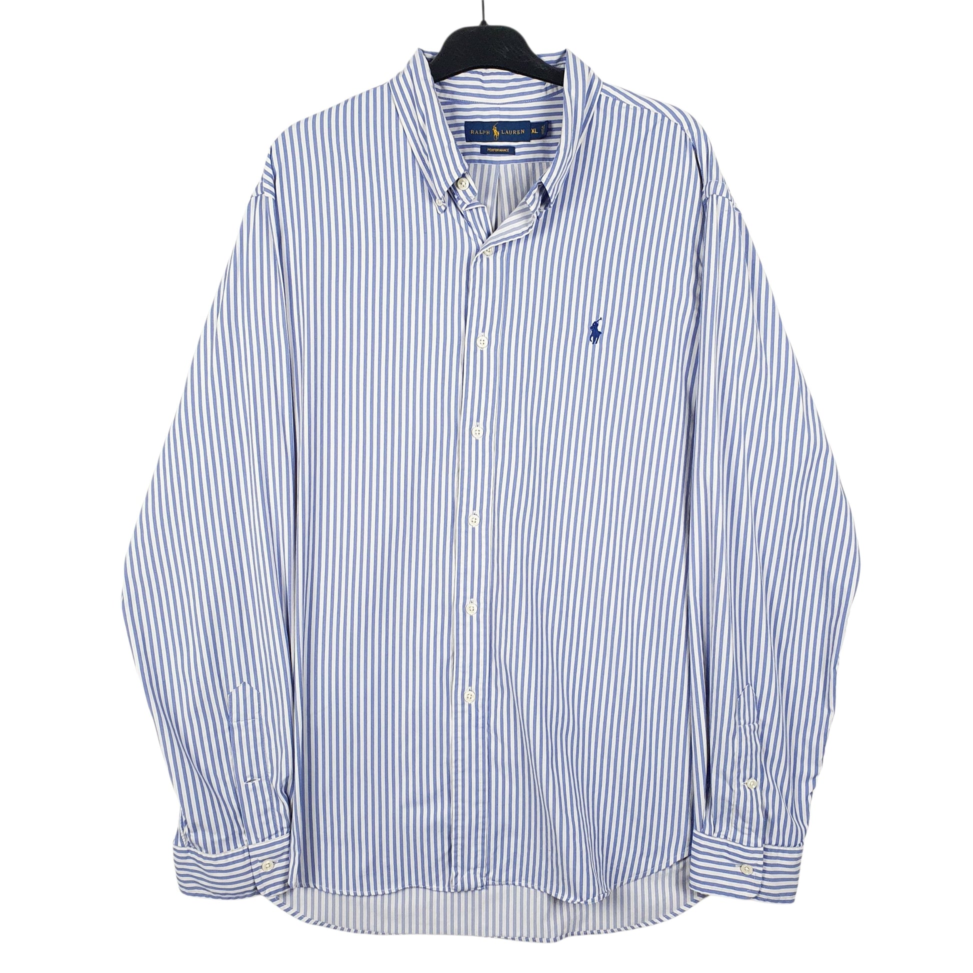Mens Blue Ralph Lauren Performance Long Sleeve Shirt