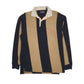 Mens Beige Roundtree & York Rugby Long Sleeve Polo Shirt