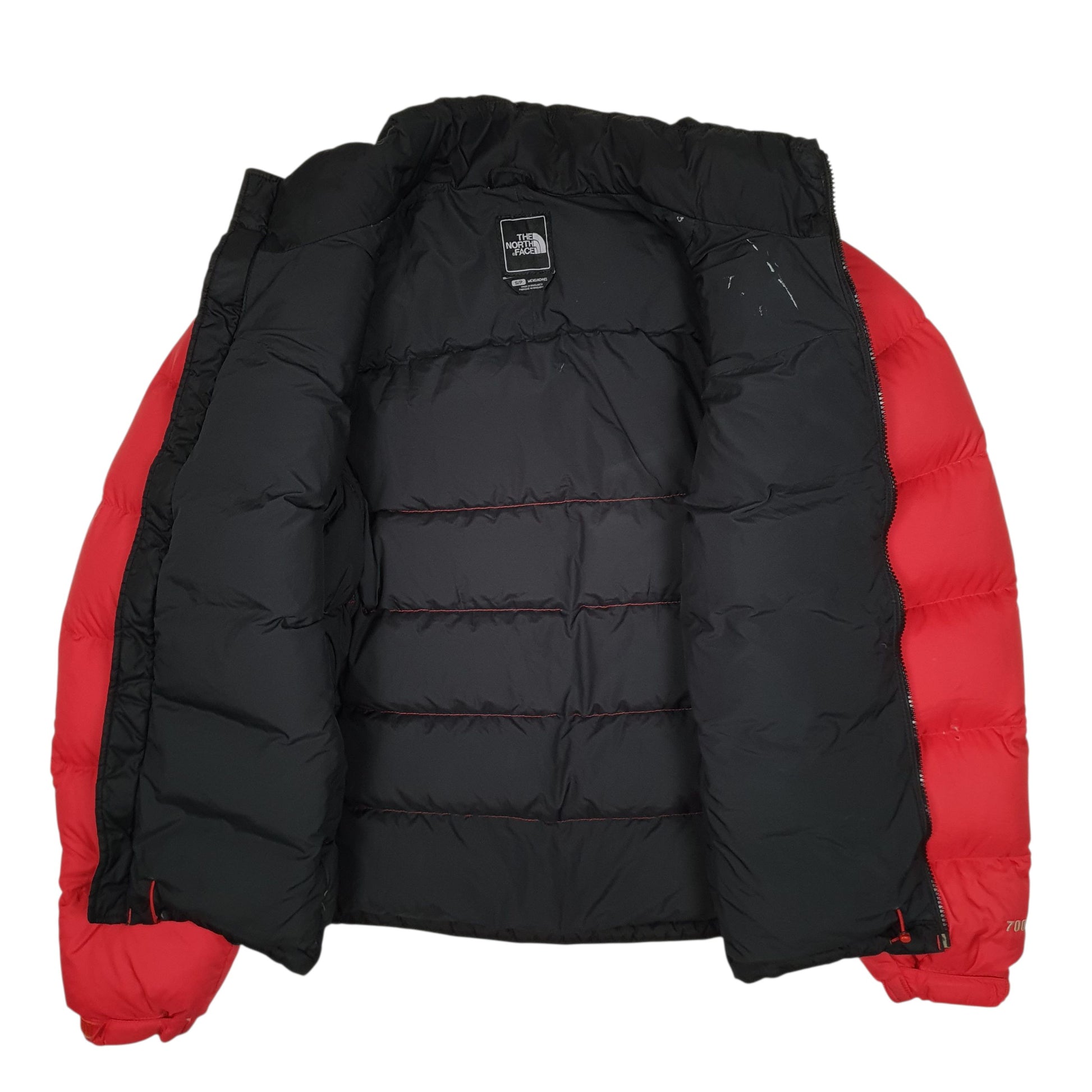 Mens Red The North Face Nuptse  Coat