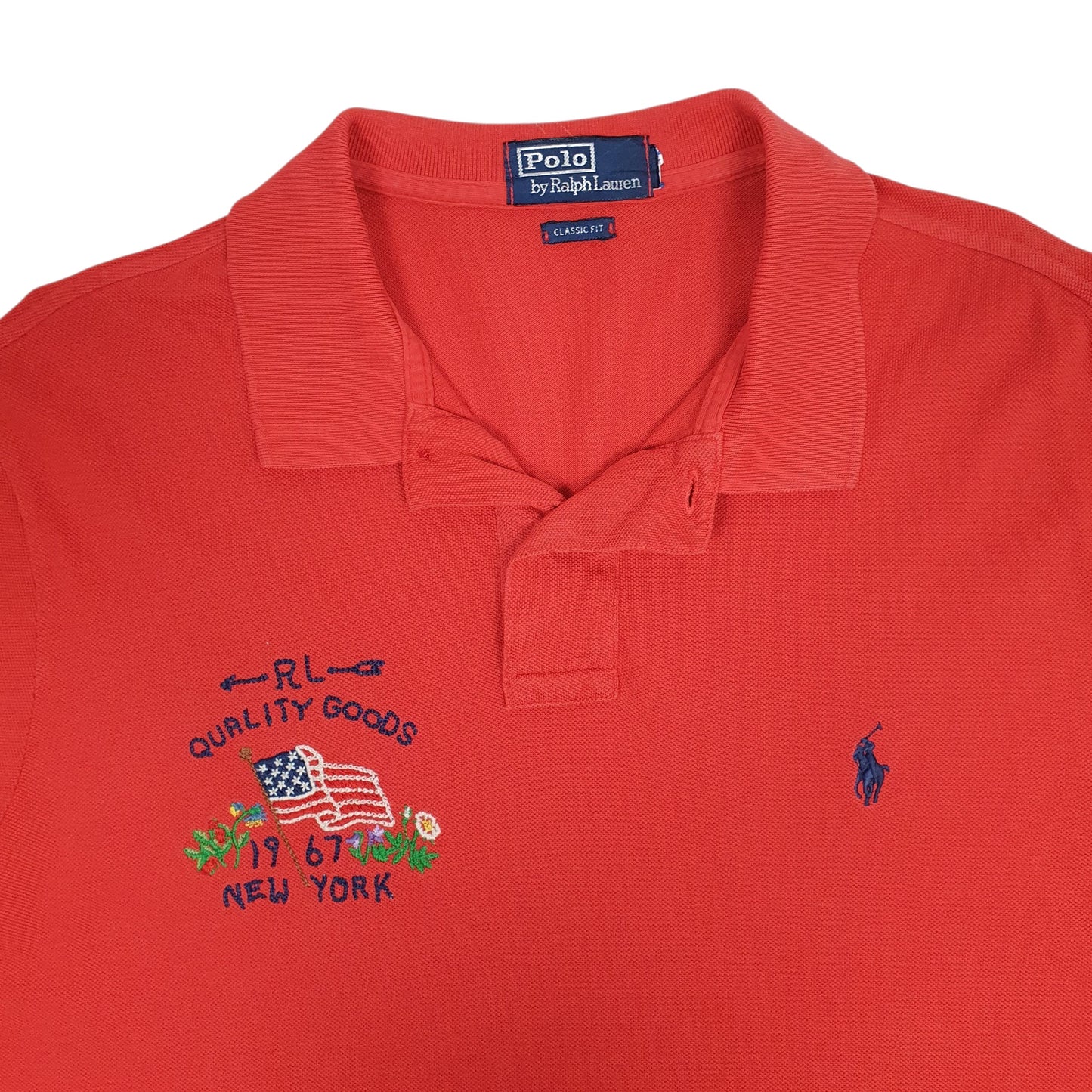 Mens Red Polo Ralph Lauren   Polo Shirt