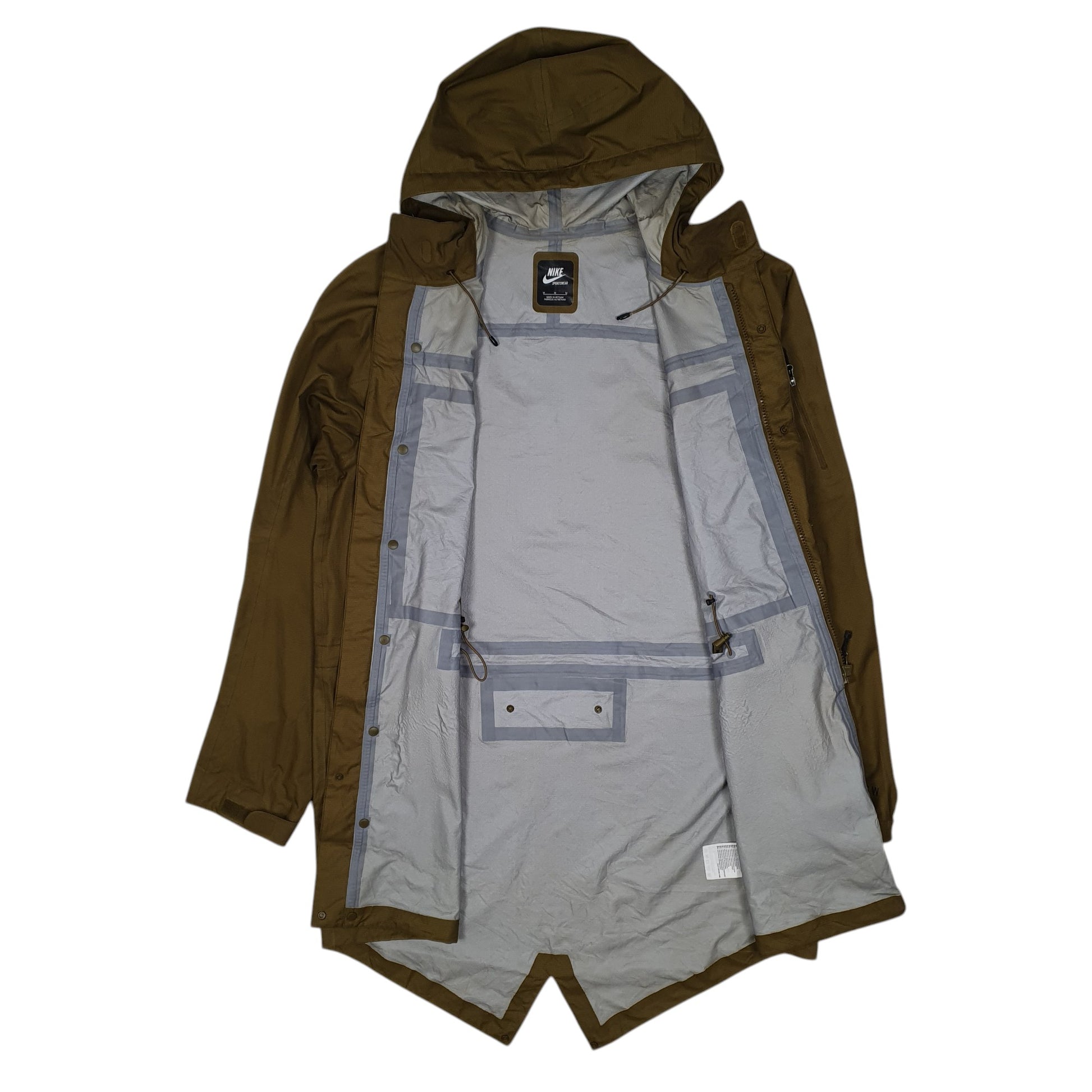 Mens Green Nike Lightweight Waterproof Rain  Coat