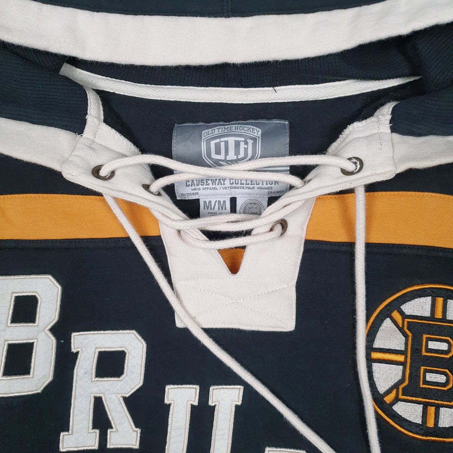 Mens Black Old Time Hockey Boston Bruins NHL Jersey Happy Gilmore Hoodie Jumper