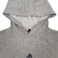 Womens Grey Adidas Baseball Hoodie Jumper