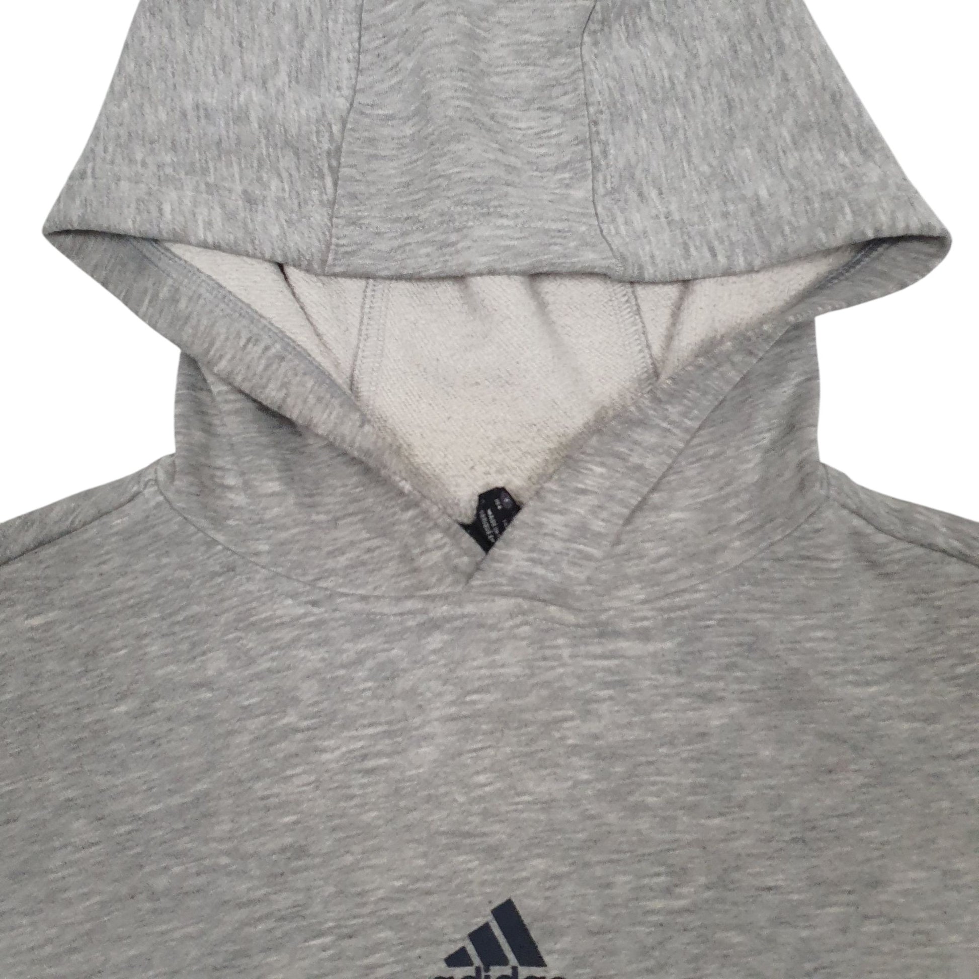 Womens Grey Adidas Baseball Hoodie Jumper
