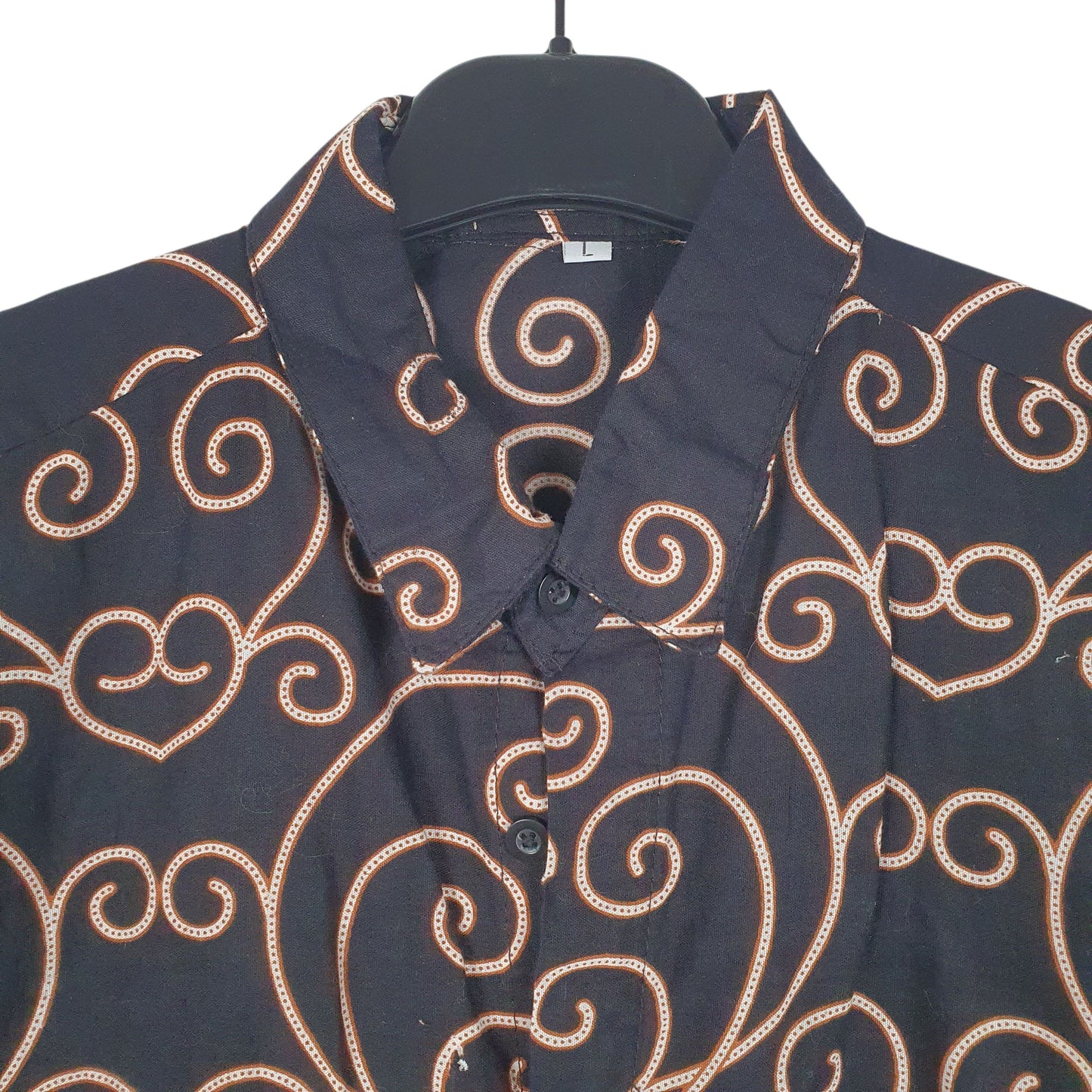 Mens Black Batik Ruzza   Shirt