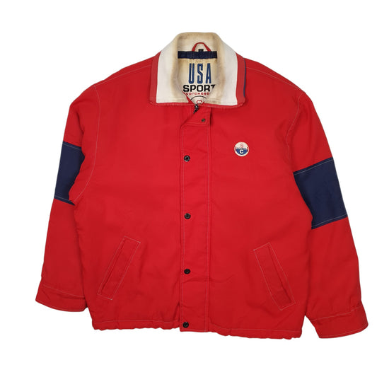 Mens Red Scotch & Soda  Full Zip Coat