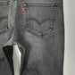 Mens Grey Levis Stretch  Jeans