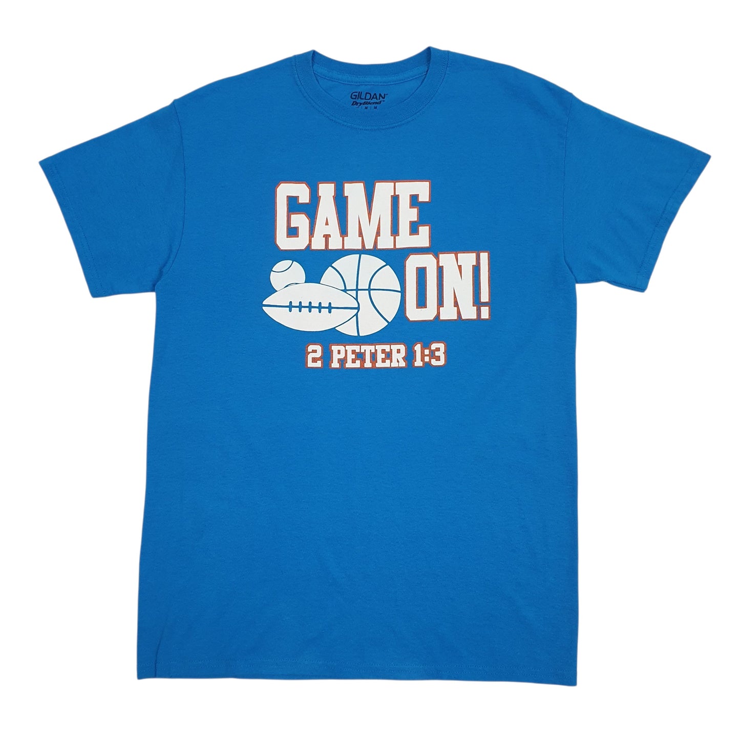 Mens Blue Gildan  Short Sleeve T Shirt