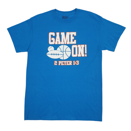 Mens Blue Gildan  Short Sleeve T Shirt