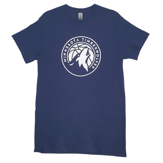 Mens Navy Gildan NBA Minnesota Timberwolves Short Sleeve T Shirt