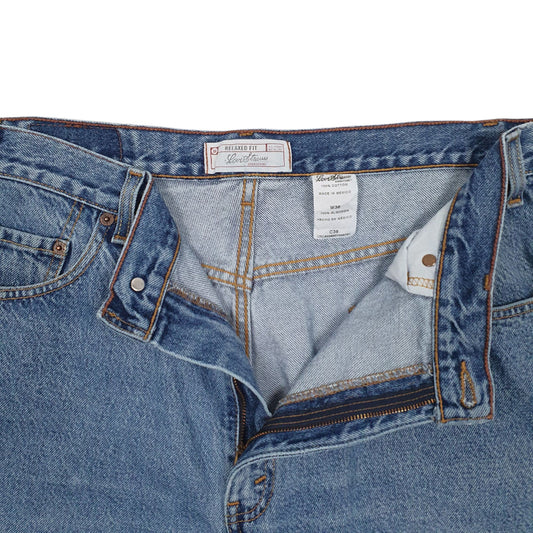 Mens Blue Levis Relaxed Fit Signature Hoodie Shorts