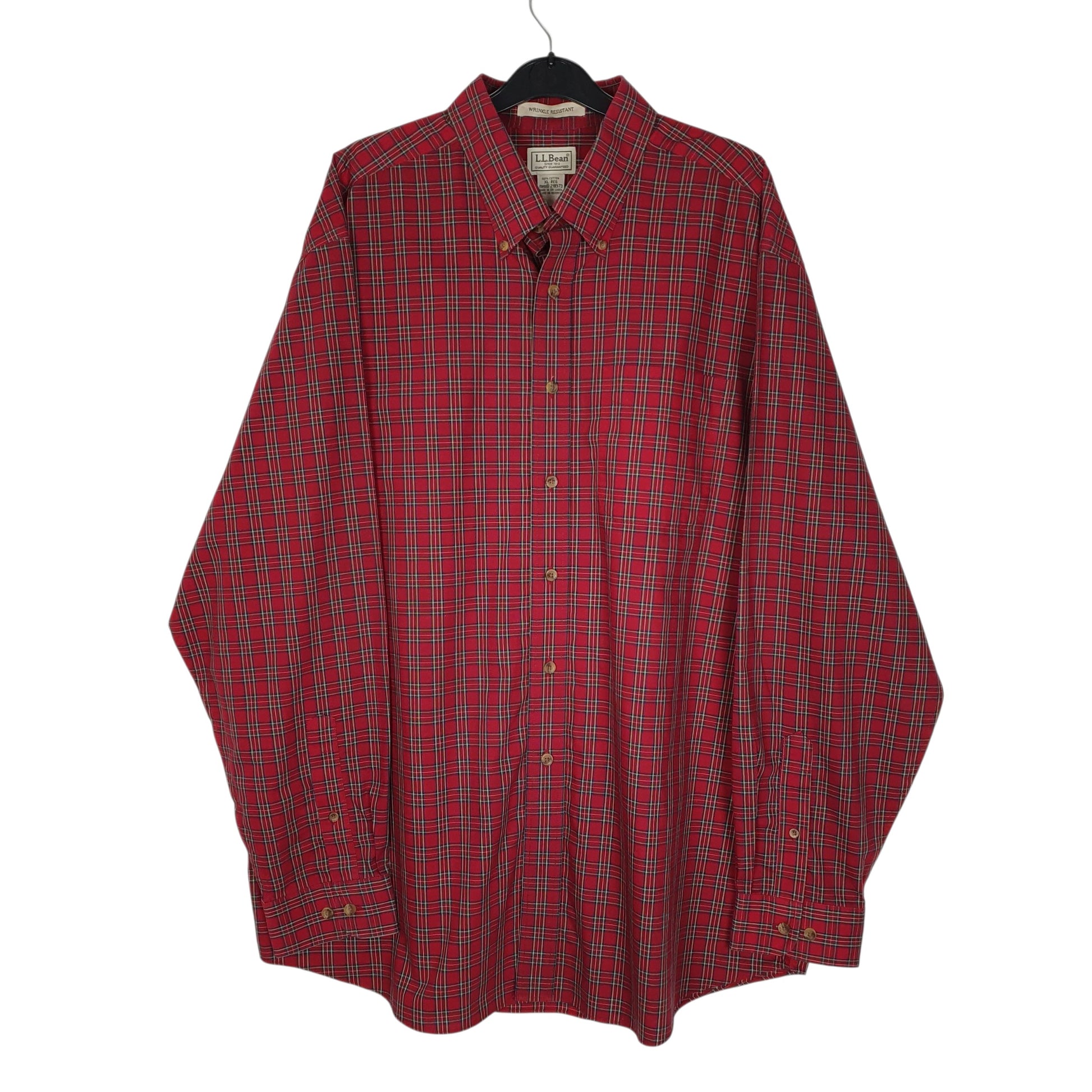 Mens Red L.L.Bean  Long Sleeve Shirt