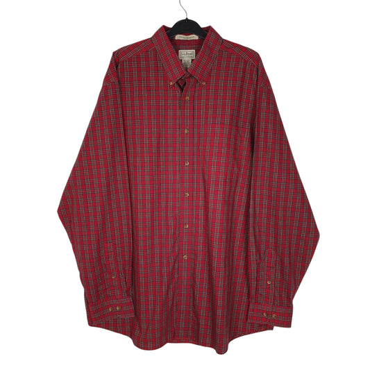 Mens Red L.L.Bean  Long Sleeve Shirt