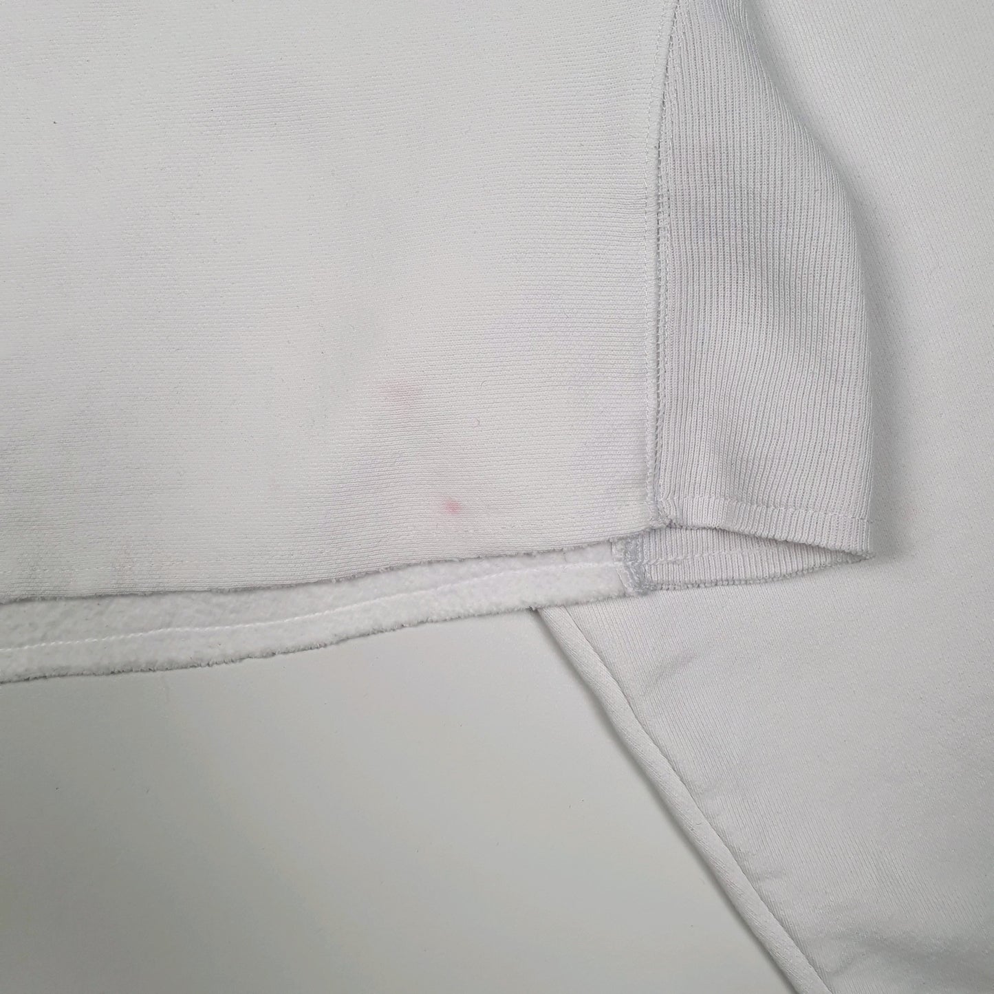 Womens White Champion Crop Top Reverse Weave Hoodie Jumper