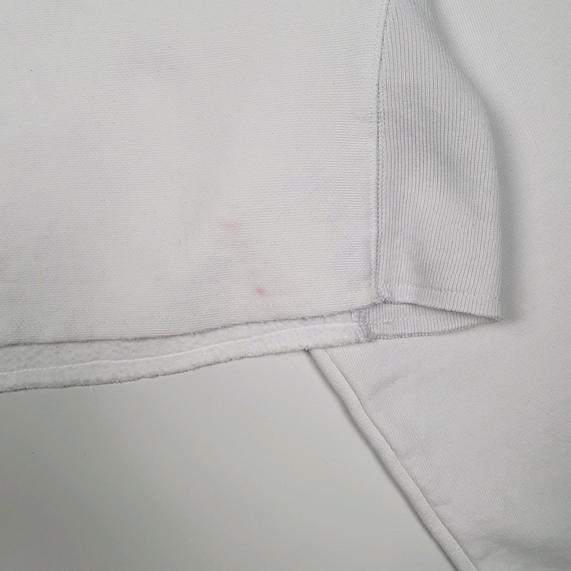 Womens White Champion Crop Top Reverse Weave Hoodie Jumper