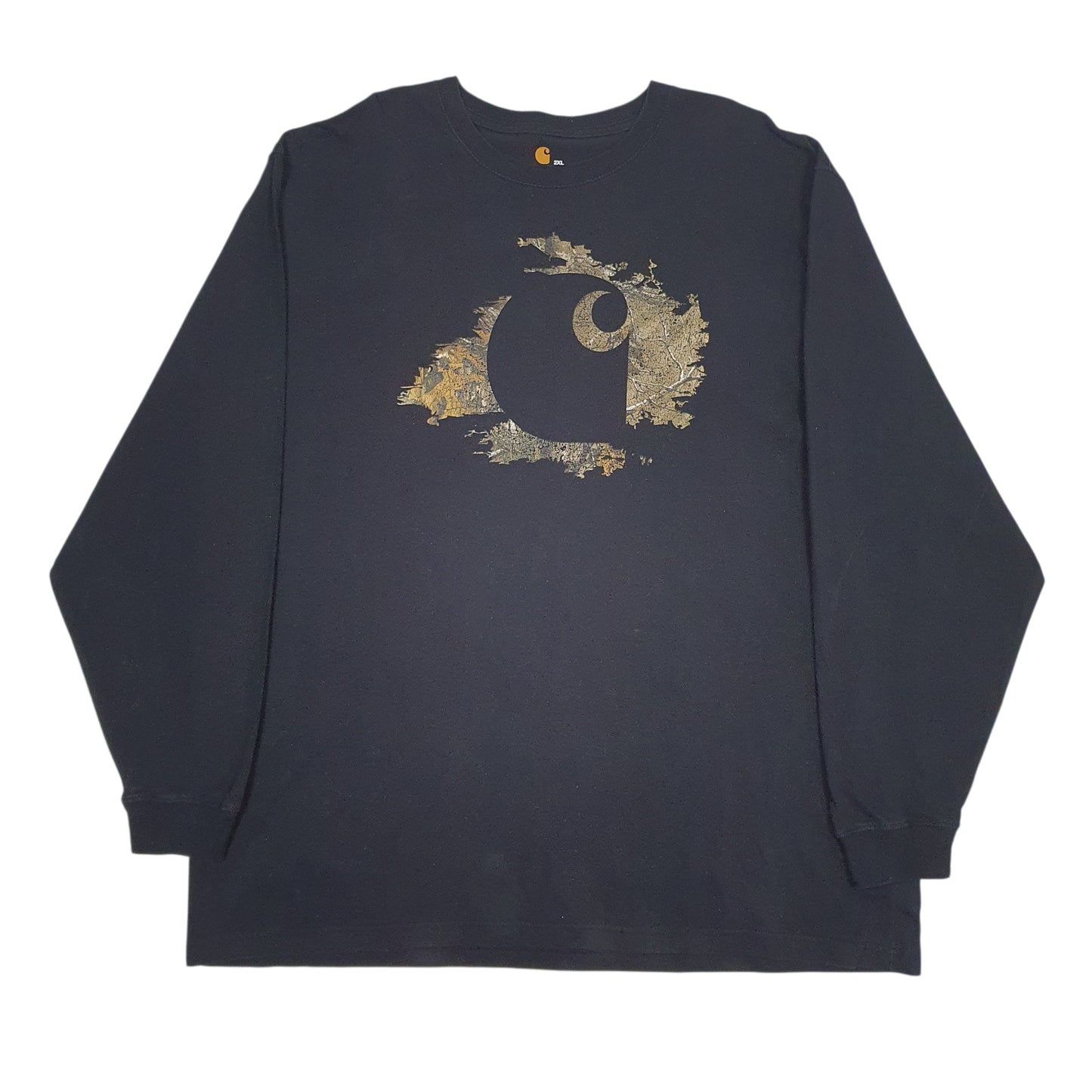 Mens Black Carhartt  Long Sleeve T Shirt