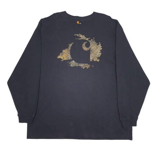 Mens Black Carhartt  Long Sleeve T Shirt