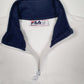 Mens White Fila  Quarter Zip Jumper