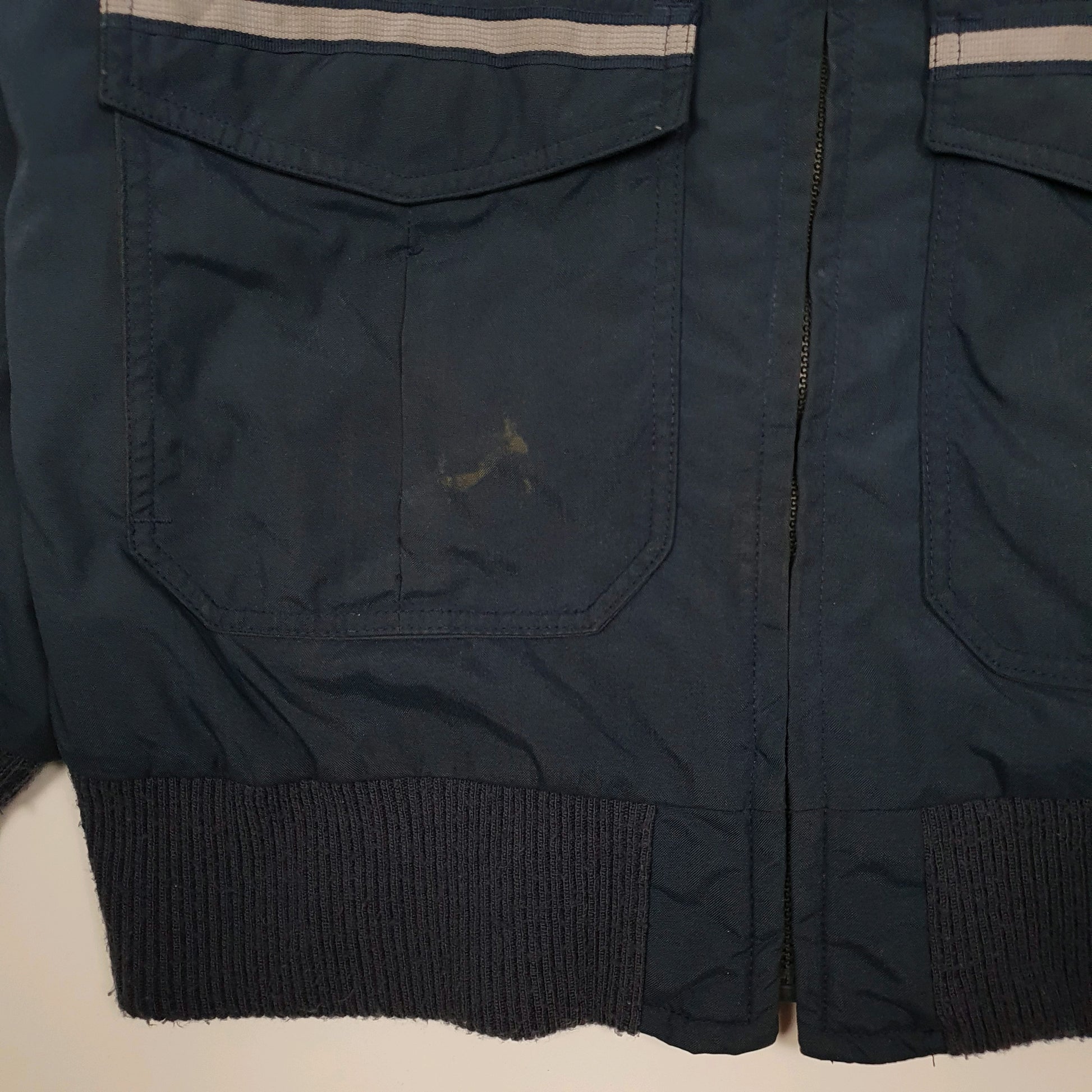 Mens Navy Golden Fleece Vintage 80s Workwear Delta Airlines  Coat