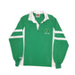 Mens Green Barbarian Rugby Notre Dame Long Sleeve Polo Shirt