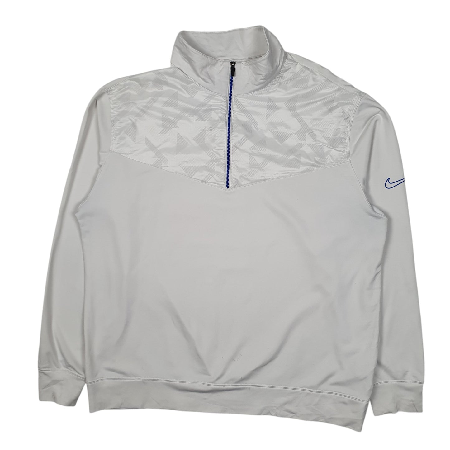 Mens White Nike Golf Tour Performance Quarter Zip Jumper