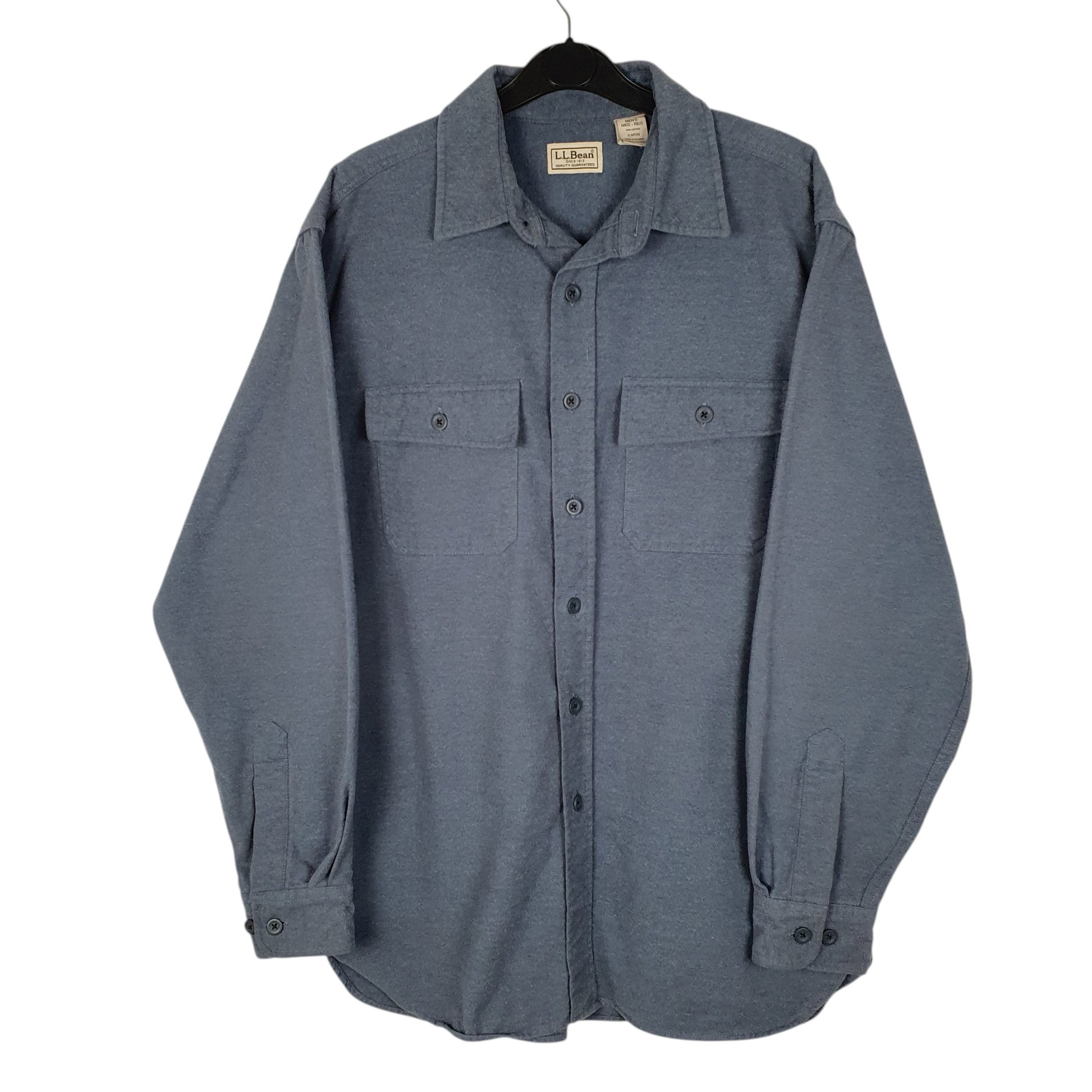 Mens Blue L.L.Bean Chamois Long Sleeve Shirt