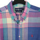 Mens Blue Ralph Lauren Madras  Shirt