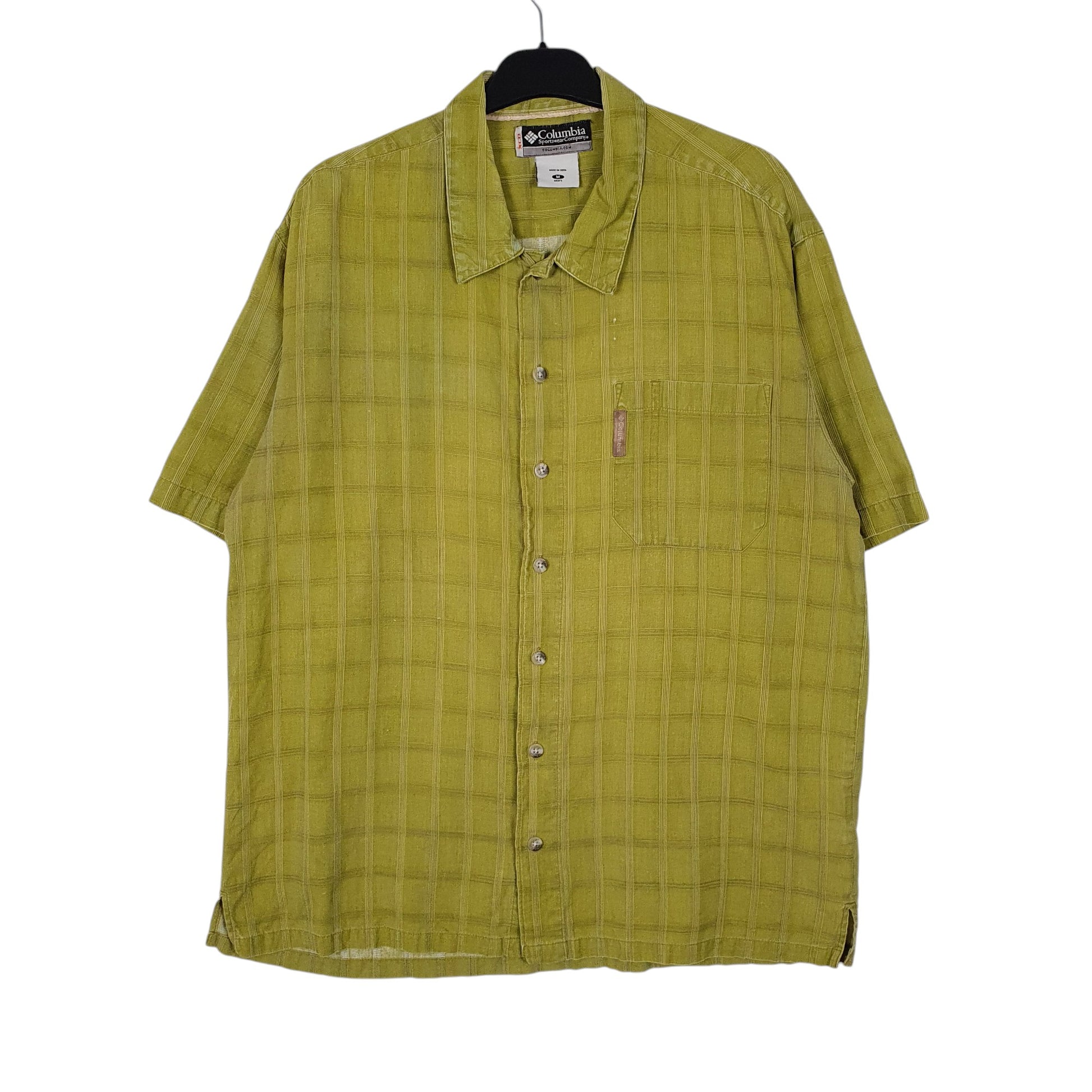 Mens Green Columbia Sportswear Company  Short Sleeve Shirt
