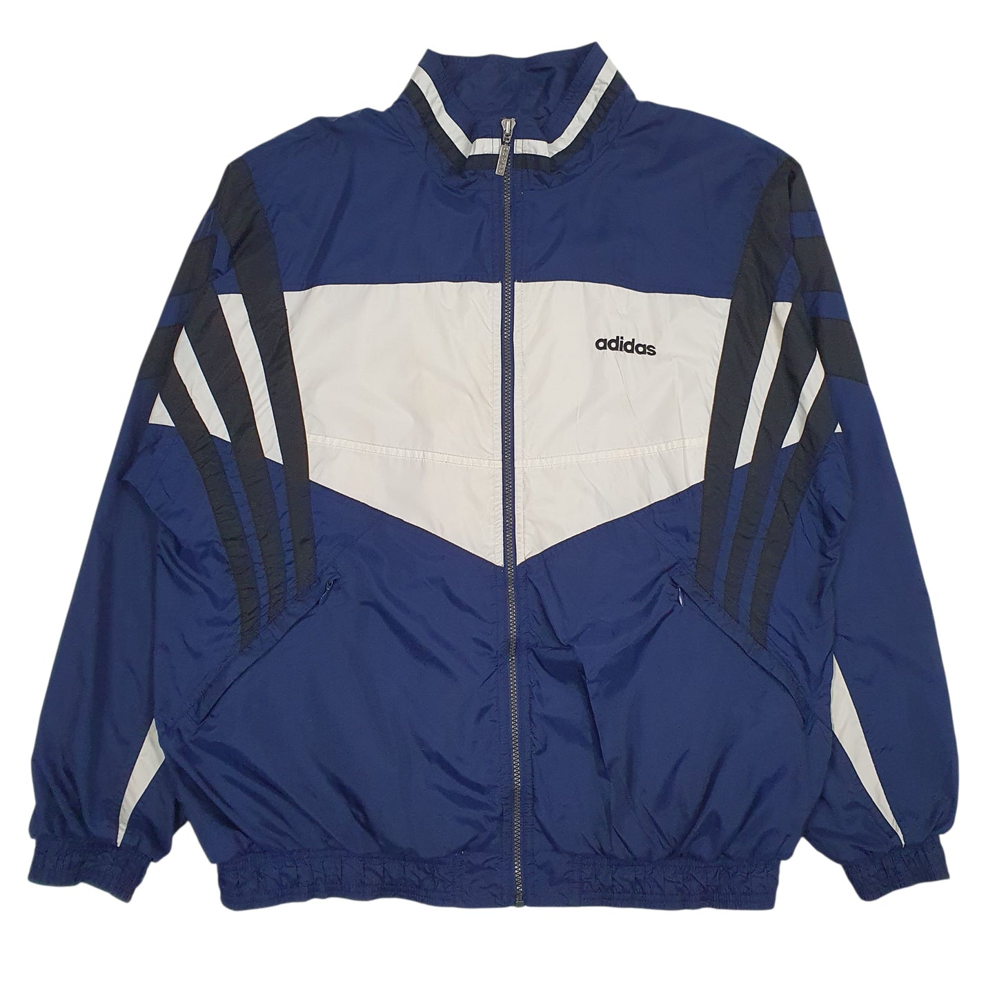 Mens Navy Adidas Vintage 90s Hoodie Coat