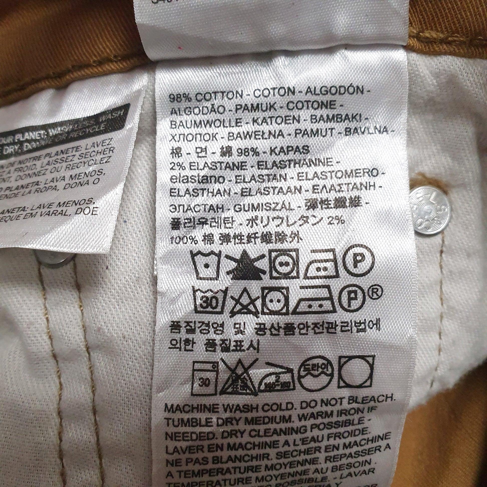 Mens Tan Levis   Trousers