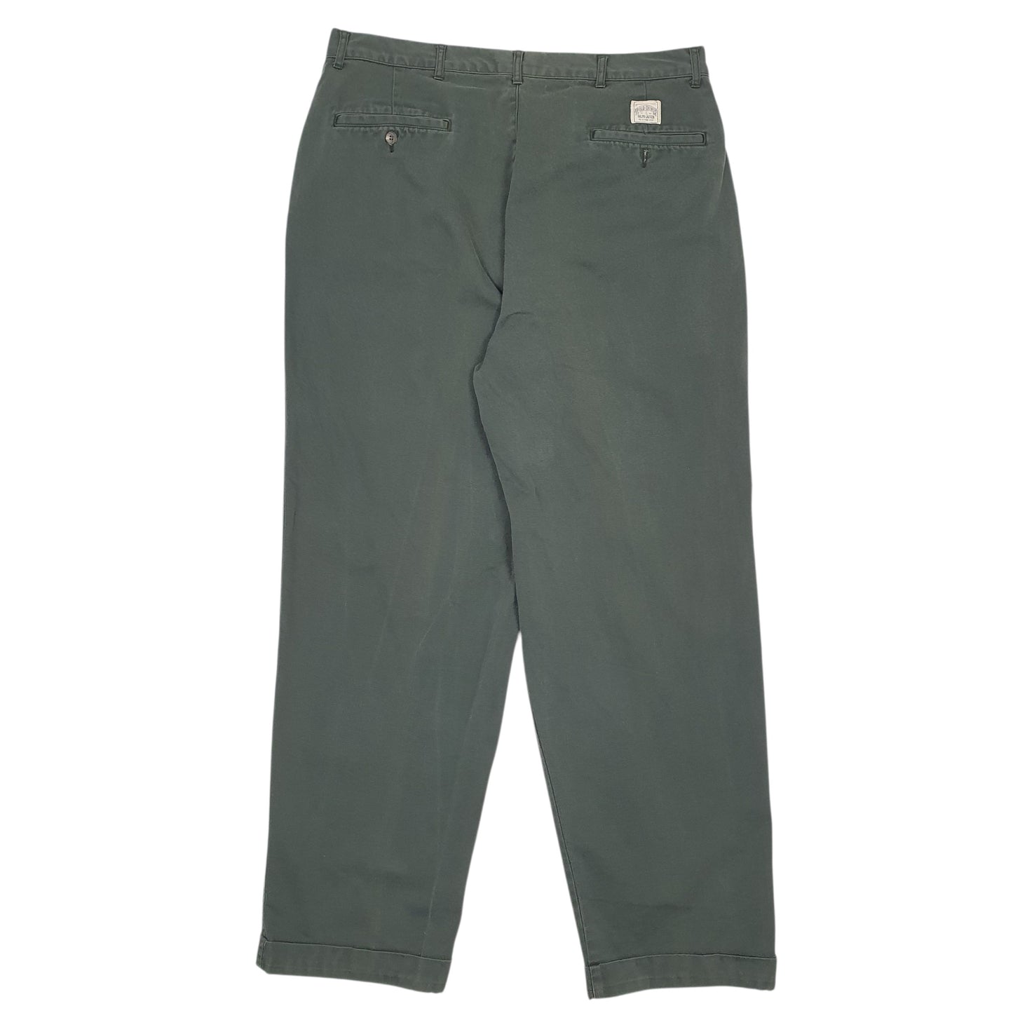 Mens Grey Polo Ralph Lauren Vintage 90s Pleated Quarter Zip Trousers